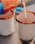 Rolled Enamelware Cup Set