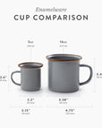 enamel cup set, enamel espresso cup set